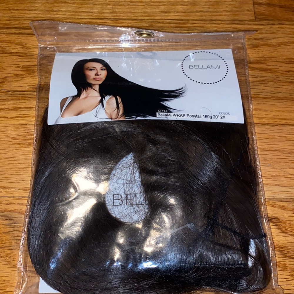 Synthetic BellaMi 20 inch Wrap Ponytail 160g  2#  hair extension ponytail